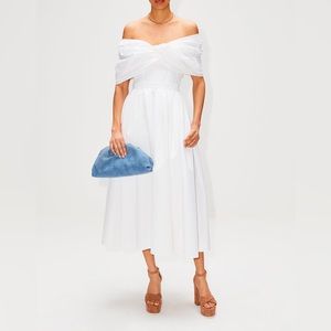 Alexander McQueen
Off-The-Shoulder Corset Midi-Dress